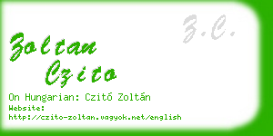 zoltan czito business card